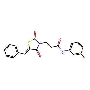 3-(5-Benzylidene-2,4-dioxo-thiazolidin-3-yl)-N-m-tolyl-propionamide structure