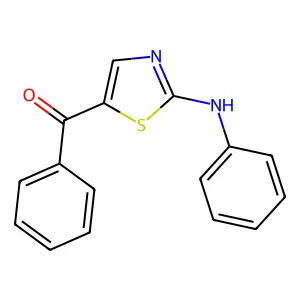 (2-Anilino-1,3-thiazol-5-yl)(phenyl)methanone structure