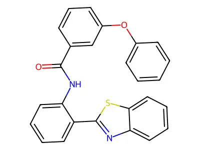 N-[2-(1,3-benzothiazol-2-yl)phenyl]-3-phenoxybenzamide structure