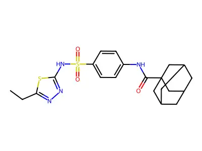 N-{4-[(5-Ethyl-1,3,4-thiadiazol-2-YL)sulfamoyl]phenyl}adamantane-1-carboxamide structure