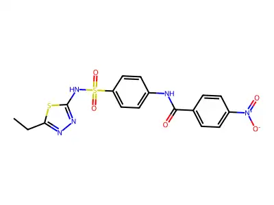 N-{4-[(5-ethyl-1,3,4-thiadiazol-2-yl)sulfamoyl]phenyl}-4-nitrobenzamide structure