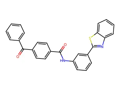 N-(3-(benzo[d]thiazol-2-yl)phenyl)-4-benzoylbenzamide structure