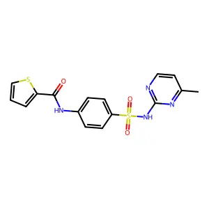 N-{4-[(4-methylpyrimidin-2-yl)sulfamoyl]phenyl}thiophene-2-carboxamide structure