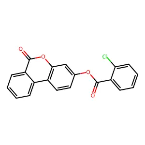 6-oxo-6H-benzo[c]chromen-3-yl 2-chlorobenzoate structure