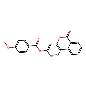 6-oxo-6H-benzo[c]chromen-3-yl 4-methoxybenzoate structure