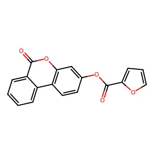 6-oxo-6H-benzo[c]chromen-3-yl 2-furoate structure