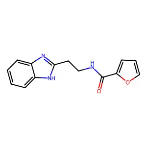 N-[2-(1H-1,3-benzodiazol-2-yl)ethyl]furan-2-carboxamide structure