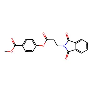 Methyl 4-[3-(1,3-dioxoisoindol-2-yl)propanoyloxy]benzoate structure