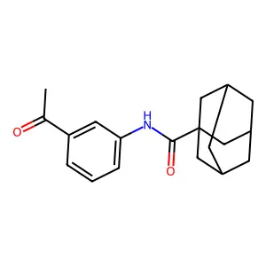 N-(3-acetylphenyl)adamantane-1-carboxamide structure