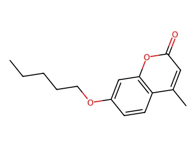 4-methyl-7-(pentyloxy)-2H-chromen-2-one structure
