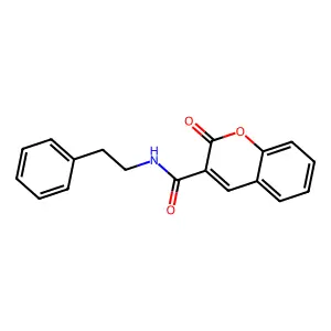 2-oxo-N-(2-phenylethyl)-2H-chromene-3-carboxamide structure