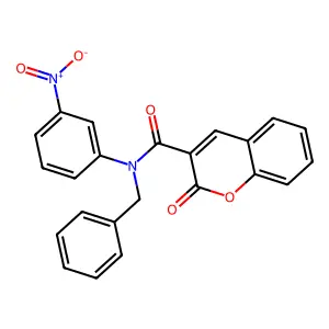 N-benzyl-N-(3-nitrophenyl)-2-oxo-2H-chromene-3-carboxamide structure