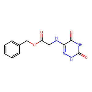 Benzyl 2-((3,5-dioxo-2,3,4,5-tetrahydro-1,2,4-triazin-6-yl)amino)acetate structure