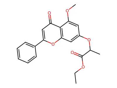 ethyl 2-[(5-methoxy-4-oxo-2-phenyl-4H-chromen-7-yl)oxy]propanoate structure