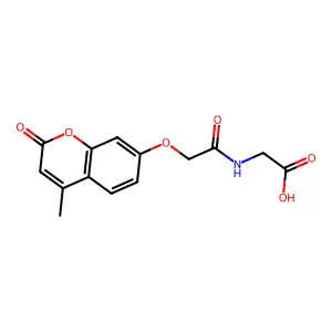 N-{[(4-methyl-2-oxo-2H-chromen-7-yl)oxy]acetyl}glycine structure