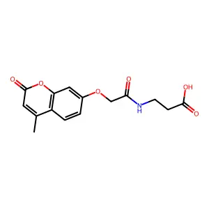 beta-Alanine, N-[2-[(4-methyl-2-oxo-2H-1-benzopyran-7-yl)oxy]acetyl]- structure