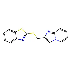 2-[({Imidazo[1,2-a]pyridin-2-yl}methyl)sulfanyl]-1,3-benzothiazole structure