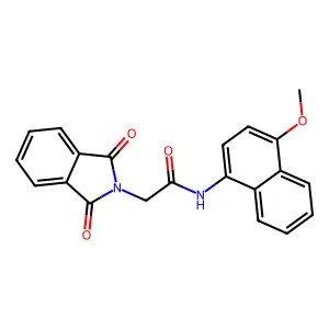 2-(1,3-dioxoisoindol-2-yl)-N-(4-methoxynaphthalen-1-yl)acetamide structure