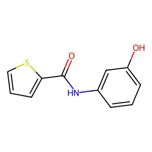 N-(3-hydroxyphenyl)thiophene-2-carboxamide structure