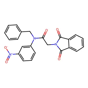 N-benzyl-2-(1,3-dioxoisoindol-2-yl)-N-(3-nitrophenyl)acetamide structure