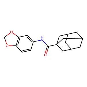 N-(1,3-Benzodioxol-5-yl)-1-adamantanecarboxamide structure