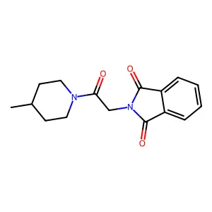2-(2-(4-Methylpiperidin-1-yl)-2-oxoethyl)isoindoline-1,3-dione structure