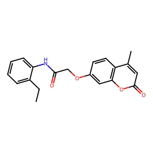 N-(2-ethylphenyl)-2-[(4-methyl-2-oxo-2H-chromen-7-yl)oxy]acetamide structure