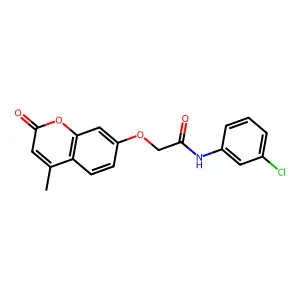 N-(3-Chloro-phenyl)-2-(4-methyl-2-oxo-2H-chromen-7-yloxy)-acetamide structure