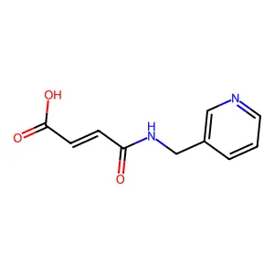 (Z)-4-oxo-4-((pyridin-3-ylmethyl)amino)but-2-enoic acid structure