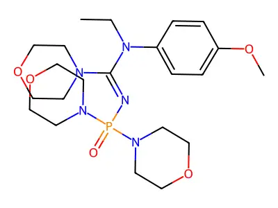N'-dimorpholin-4-ylphosphoryl-N-ethyl-N-(4-methoxyphenyl)morpholine-4-carboximidamide structure