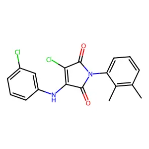 3-Chloro-4-(3-chloroanilino)-1-(2,3-dimethylphenyl)pyrrole-2,5-dione structure