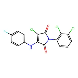 3-Chloro-1-(2,3-dichlorophenyl)-4-(4-fluoroanilino)pyrrole-2,5-dione structure