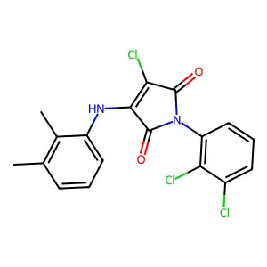 3-Chloro-1-(2,3-dichlorophenyl)-4-(2,3-dimethylanilino)pyrrole-2,5-dione structure
