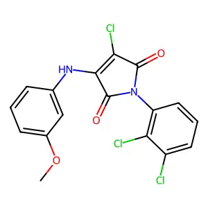 3-Chloro-1-(2,3-dichlorophenyl)-4-(3-methoxyanilino)pyrrole-2,5-dione structure
