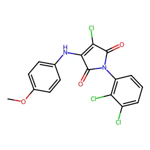 3-Chloro-1-(2,3-dichlorophenyl)-4-(4-methoxyanilino)pyrrole-2,5-dione structure
