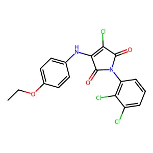 3-chloro-1-(2,3-dichlorophenyl)-4-(4-ethoxyanilino)-1H-pyrrole-2,5-dione structure