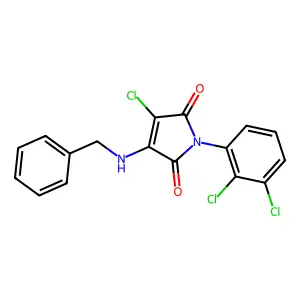 3-(Benzylamino)-4-chloro-1-(2,3-dichlorophenyl)pyrrole-2,5-dione structure