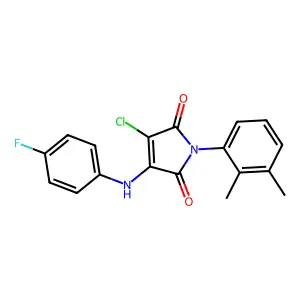 3-Chloro-1-(2,3-dimethylphenyl)-4-(4-fluoroanilino)pyrrole-2,5-dione structure