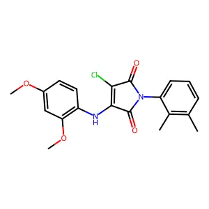 3-Chloro-4-(2,4-dimethoxyanilino)-1-(2,3-dimethylphenyl)pyrrole-2,5-dione structure