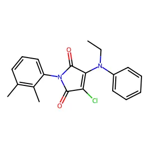 3-chloro-1-(2,3-dimethylphenyl)-4-(N-ethylanilino)pyrrole-2,5-dione structure