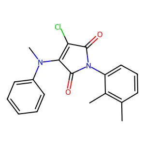 3-chloro-1-(2,3-dimethylphenyl)-4-(N-methylanilino)pyrrole-2,5-dione structure