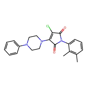 3-chloro-1-(2,3-dimethylphenyl)-4-(4-phenylpiperazin-1-yl)-1H-pyrrole-2,5-dione structure
