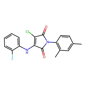 3-Chloro-1-(2,4-dimethylphenyl)-4-(2-fluoroanilino)pyrrole-2,5-dione structure