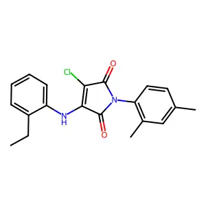 3-Chloro-1-(2,4-dimethylphenyl)-4-(2-ethylanilino)pyrrole-2,5-dione structure