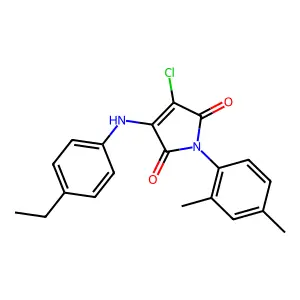 3-chloro-1-(2,4-dimethylphenyl)-4-((4-ethylphenyl)amino)-1H-pyrrole-2,5-dione structure