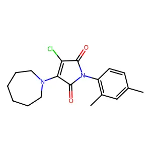 3-(Azepan-1-yl)-4-chloro-1-(2,4-dimethylphenyl)pyrrole-2,5-dione structure