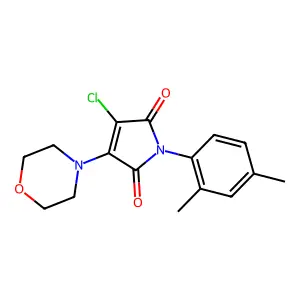 3-Chloro-1-(2,4-dimethylphenyl)-4-morpholin-4-ylpyrrole-2,5-dione structure