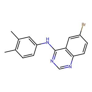 6-bromo-N-(3,4-dimethylphenyl)quinazolin-4-amine structure