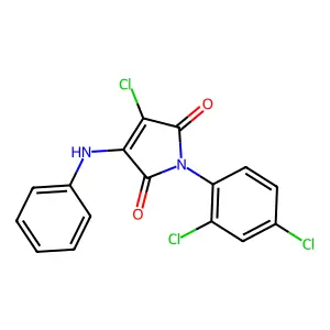 3-Anilino-4-chloro-1-(2,4-dichlorophenyl)pyrrole-2,5-dione structure