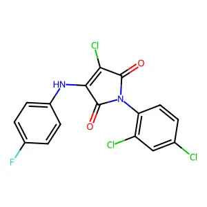 3-Chloro-1-(2,4-dichlorophenyl)-4-(4-fluoroanilino)pyrrole-2,5-dione structure